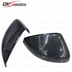REPLACEMENT STYLE CARBON FIBER SIDE MIRROR COVER FOR 2013-2016  AUDI A3