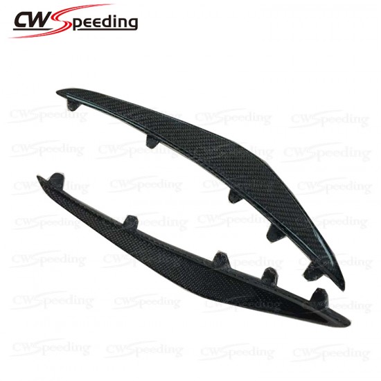 CWS-1 STYLE CARBON FIBER FRONT BUMPER CANARDS FOR 2008-2015 AUDI R8 V8 V10