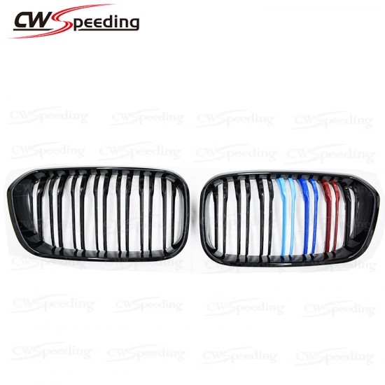 M COLOR SHINY BLACK ABS MATERIAL FRONT GRILLE FOR 2011-2015  BMW 1 SERIES F20 