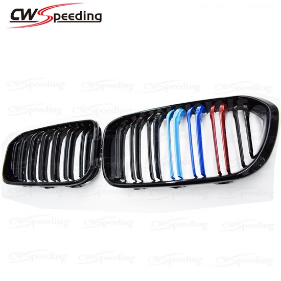 M COLOR SHINY BLACK ABS MATERIAL FRONT GRILLE FOR 2011-2015  BMW 1 SERIES F20 