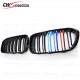 M COLOR SHINY BLACK ABS MATERIAL FRONT GRILLE FOR 2011-2015  BMW 1 SERIES F20 