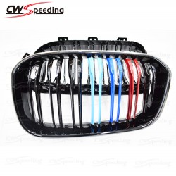 M COLOR SHINY BLACK ABS MATERIAL FRONT GRILLE FOR 2011-2015  BMW 1 SERIES F20 