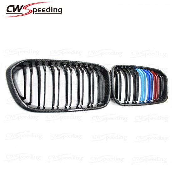 M COLOR CARBON FIBER FRONT GRILLE FOR 2016-2017 BMW 1 SERIES F20 