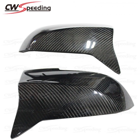 M4 STYLE REPLACEMENT CARBON FIBER SIDE MIRROR COVER FOR 2012-2014 BMW 1 SERIES F20 