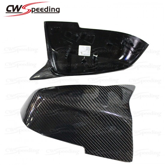 M4 STYLE REPLACEMENT CARBON FIBER SIDE MIRROR COVER FOR 2012-2014 BMW 1 SERIES F20 
