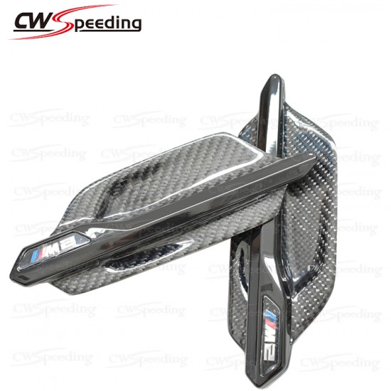 CARBON FIBER FRONT FENDER EMBLEM FOR BMW M2 F87