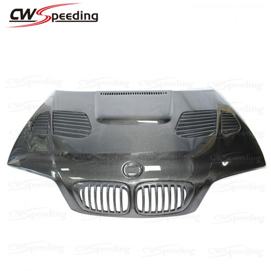 GTR STYLE CARBON FIBER HOOD FOR 2002-2005 BMW 3 SERIES E46 4D GTR STYLE CARBON FIBER HOOD FOR 2002-2005 BMW 3 SERIES E46 4D