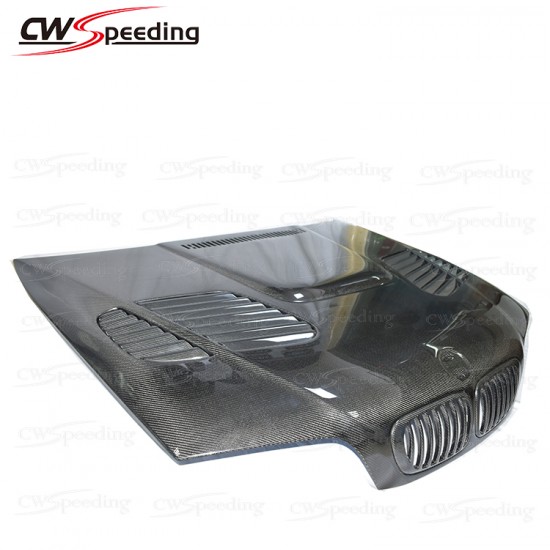 GTR STYLE CARBON FIBER HOOD FOR 2002-2005 BMW 3 SERIES E46 4D GTR STYLE CARBON FIBER HOOD FOR 2002-2005 BMW 3 SERIES E46 4D