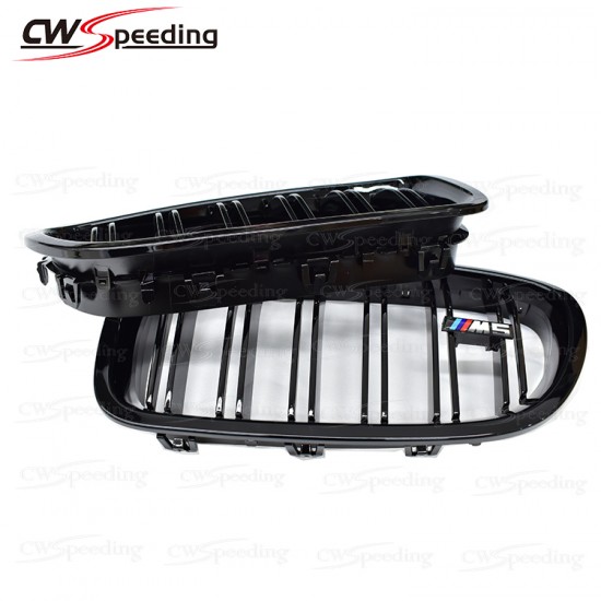 ABS SHINY BLACK FRONT GRILLE FOR 2010-2016 BMW 5 SERIES F10 F18