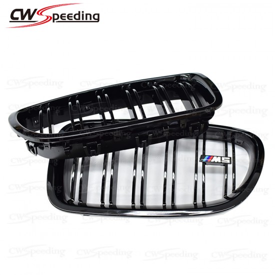 ABS SHINY BLACK FRONT GRILLE FOR 2010-2016 BMW 5 SERIES F10 F18