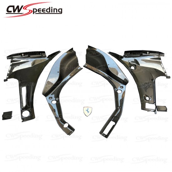 CARBON FIBER BAGGAGE COMPARTMENT TRIM (6PCS) FOR FERRARI 488 GTB SPIDER CARBON FIBER BAGGAGE COMPARTMENT TRIM (6PCS) FOR FERRARI 488 GTB SPIDER
