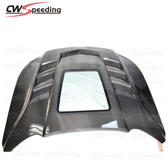 IMP STYLE CARBON FIBER HOOD FOR 2015-2019 FORD MUSTANG 