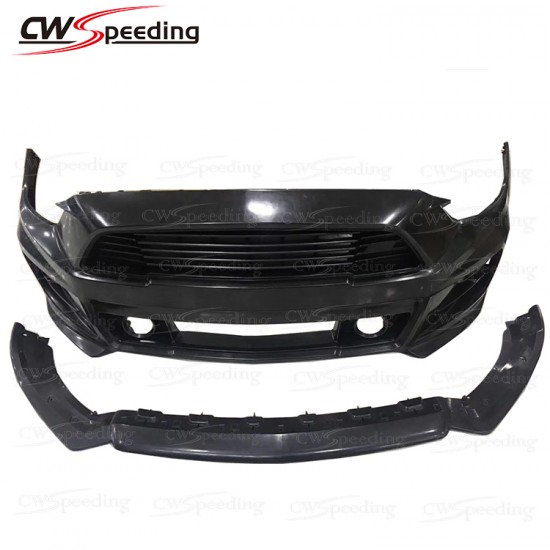 ROUSH STYLE PP MATERIAL FRONT BUMPER WITH LIP FOR 2014-2017 FORD MUSTANG ROUSH STYLE PP MATERIAL FRONT BUMPER WITH LIP FOR 2014-2017 FORD MUSTANG