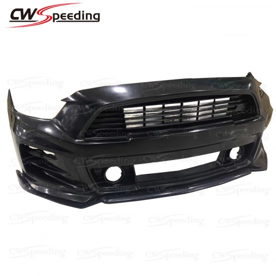 ROUSH STYLE PP MATERIAL FRONT BUMPER WITH LIP FOR 2014-2017 FORD MUSTANG 