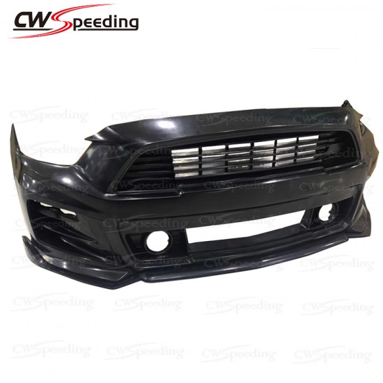 ROUSH STYLE PP MATERIAL FRONT BUMPER WITH LIP FOR 2014-2017 FORD MUSTANG ROUSH STYLE PP MATERIAL FRONT BUMPER WITH LIP FOR 2014-2017 FORD MUSTANG