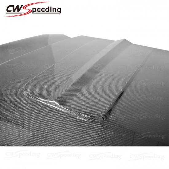 CWS-CC STYLE CARBON FIBER HOOD FOR 2015-2017 FORD MUSTANG