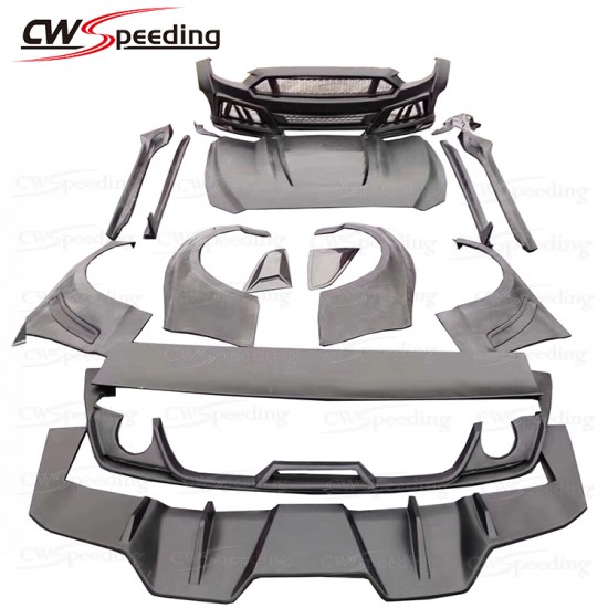 ROBOT VER2 STYLE FIBER GLASS WIDE BODY KIT FOR 2015-2017 FORD MUSTANG ROBOT VER2 STYLE FIBER GLASS WIDE BODY KIT FOR 2015-2017 FORD MUSTANG