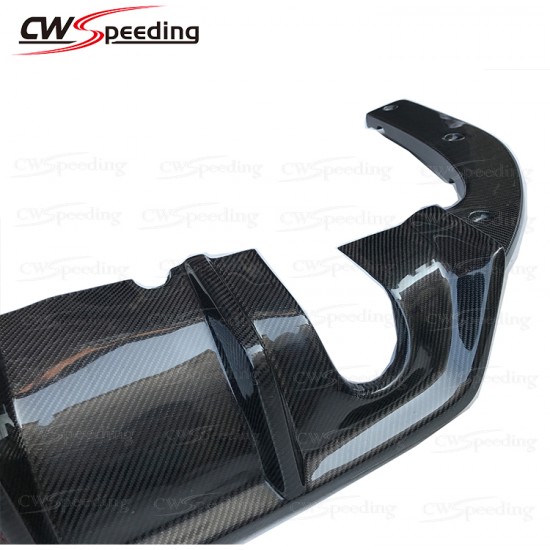 CWS-A STYLE CARBON FIBER REAR DIFFUSER WITH LEADER LIGHT FOR 2016-2018 HONDA CIVIC X