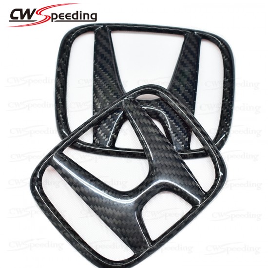 REPLACEMENT STYLE CARBON FIBER FRONT AND REAR LOGO BADGE FOR 2016-2018 HONDA CIVIC X REPLACEMENT STYLE CARBON FIBER FRONT AND REAR LOGO BADGE FOR 2016-2018 HONDA CIVIC X