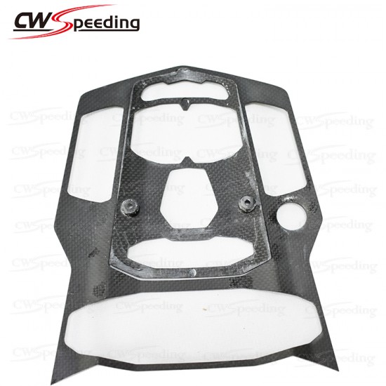 DRY CARBON FIBER CENTRE CONSOLE SURROUND FOR 2011-2015 LAMBORGHINI AVENTADOR LP700-4 DRY CARBON FIBER CENTRE CONSOLE SURROUND FOR 2011-2015 LAMBORGHINI AVENTADOR LP700-4