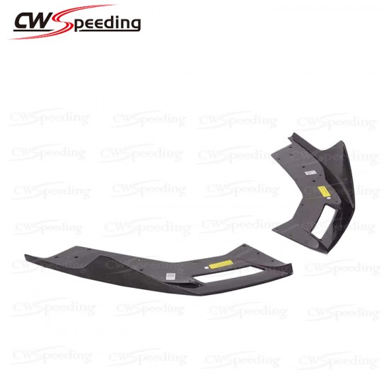 VORSTEINER STYLE CARBON FIBER FRONT BUMPER CANARDS FOR 2011-2015 LAMBORGHINI AVENTADOR LP700-4 LP720 LP750