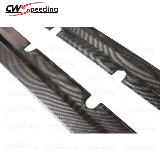 REVOZPORT STYLE CARBON FIBER SIDE SKIRT EXTENSION FOR 2013-2015 MERCEDES BENZ A-CLASS W176 A250 A260 AMG A45