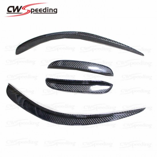 BLACK SERIES STYLE CARBON FIBER FRONT BUMPER SPLITTER FOR 2011-2014 MERCEDES BENZ C-CLASS W204 AMG C63