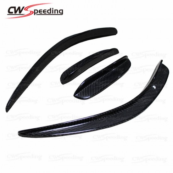 BLACK SERIES STYLE CARBON FIBER FRONT BUMPER SPLITTER FOR 2011-2014 MERCEDES BENZ C-CLASS W204 AMG C63