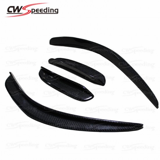 BLACK SERIES STYLE CARBON FIBER FRONT BUMPER SPLITTER FOR 2011-2014 MERCEDES BENZ C-CLASS W204 AMG C63