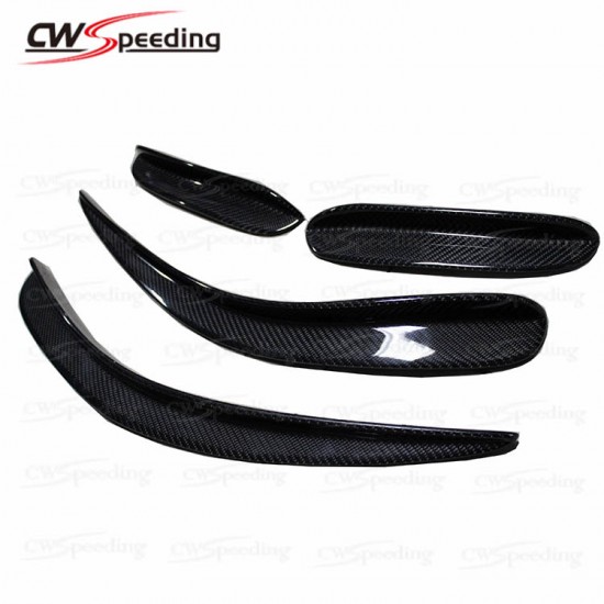 BLACK SERIES STYLE CARBON FIBER FRONT BUMPER SPLITTER FOR 2011-2014 MERCEDES BENZ C-CLASS W204 AMG C63