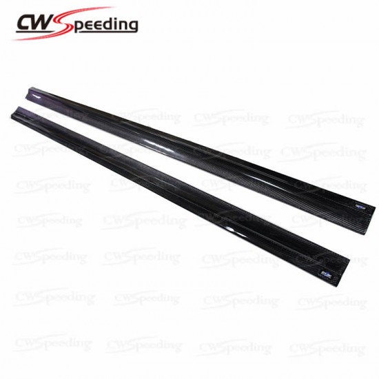 REVOZPORT STYLE CARBON FIBER SIDE SKIRT EXTENSION FOR 2008-2014 MERCEDES BENZ C-CLASS W204 AMG C63