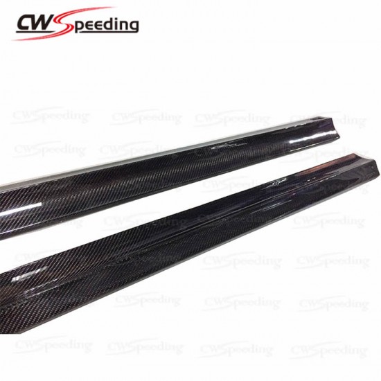 REVOZPORT STYLE CARBON FIBER SIDE SKIRT EXTENSION FOR 2008-2014 MERCEDES BENZ C-CLASS W204 AMG C63