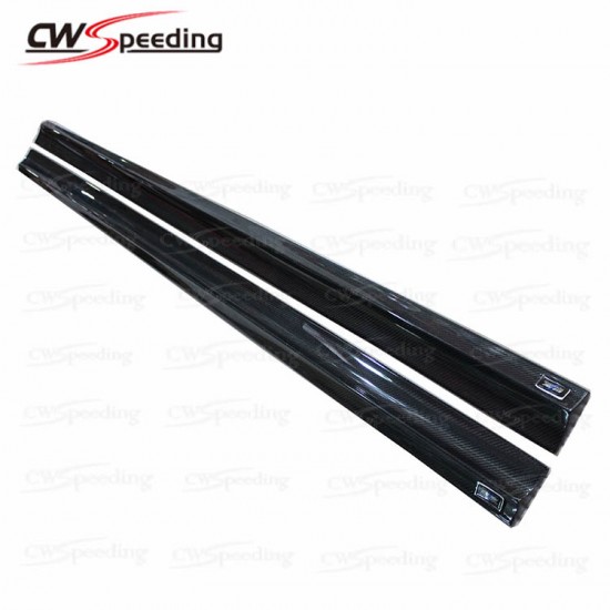 REVOZPORT STYLE CARBON FIBER SIDE SKIRT EXTENSION FOR 2008-2014 MERCEDES BENZ C-CLASS W204 AMG C63