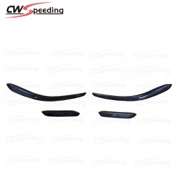 BK STYLE CARBON FIBER FRONT BUMPER SPLITTLES FOR MERCEDES-BENZ C-CLASS W204 C180 C200 C260 C300