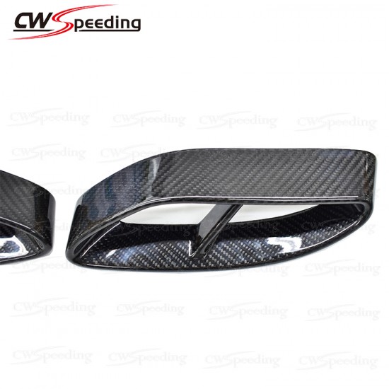 DRY CARBON FIBER REAR BUMPER EXHAUST SURROUND FOR MERCEDES-BENZ C-CLASS W205