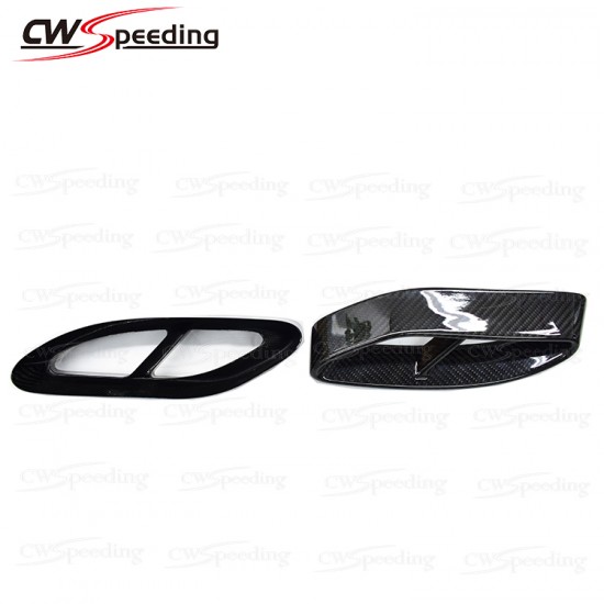 DRY CARBON FIBER REAR BUMPER EXHAUST SURROUND FOR MERCEDES-BENZ C-CLASS W205 DRY CARBON FIBER REAR BUMPER EXHAUST SURROUND FOR MERCEDES-BENZ C-CLASS W205