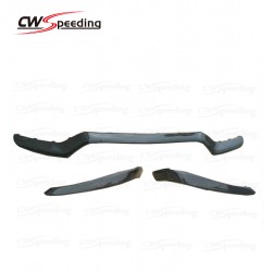 OEM STYLE CARBON FIBER FRONT LIP WITH FRONT BUMPER CANARD FOR MERCEDES-BENZ C CLASS W205 C63