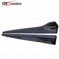 REVOZPORT STYLE CARBON FIBER SIDE SKIRTS FOR 2015-2016 MERCEDES-BENZ C-CLASS W205 C180 C200 C260 