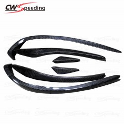 REVOZPORT STYLE CARBON FIBER FRONT BUMPER CANARDS FOR 2013-2015 MERCEDES BENZ CLA-CLASS W117 AMG CLA250 CLA45