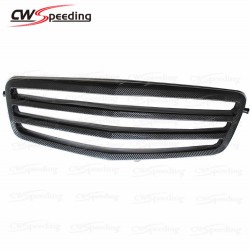 LAWRENCE STYLE CARBON FIBER FRONT GRILLE FOR 2010-2013 MERCEDES-BENZ E-CLASS W212 
