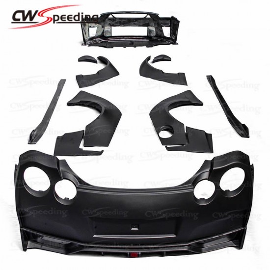 C STYLE HALF CARBON FIBER BODY KIT FOR NISSAN GTR R35 2008 UPDATE 2017