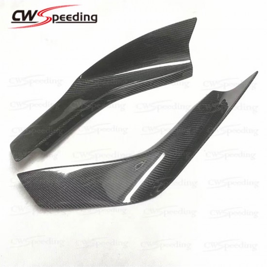 MINES STYLE CARBON FIBER FORONT BUMPER CANARDS FOR 2012-2016 NISSAN GTR R35