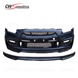  CARBON FIBER FRONT BUMPER WITH LIP FOR 2012-2016 NISSAN GTR R35