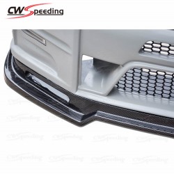 WALD STYLE HALF CARBON FIBER FRONT BUMPER FOR 2008-2016 NISSAN GTR R35