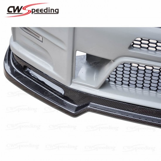 WALD STYLE HALF CARBON FIBER FRONT BUMPER FOR 2008-2016 NISSAN GTR R35 WALD STYLE HALF CARBON FIBER FRONT BUMPER FOR 2008-2016 NISSAN GTR R35