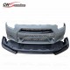 WALD STYLE HALF CARBON FIBER FRONT BUMPER FOR 2008-2016 NISSAN GTR R35