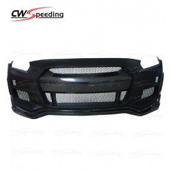  JA STYLE CARBON FIBER FRONT BUMPER WITH LIP FOR 2012-2016 NISSAN GTR R35