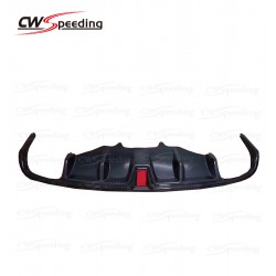 CARBON FIBER REAR DIFFUSER WITH LEADER LIGHT FOR 2014-2018 PORSCHE MACAN