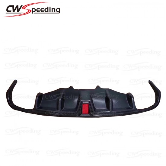 CARBON FIBER REAR DIFFUSER WITH LEADER LIGHT FOR 2014-2018 PORSCHE MACAN CARBON FIBER REAR DIFFUSER WITH LEADER LIGHT FOR 2014-2018 PORSCHE MACAN