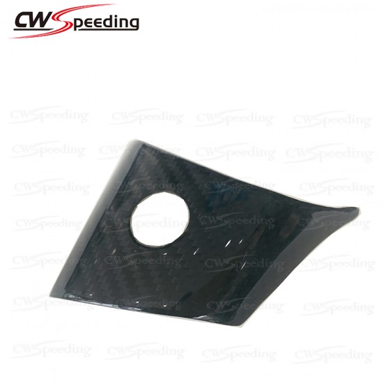DRY CARBON FIBER STEERING WHEERLS COVER FOR 2016-2018 TESLA MODEL 3 DRY CARBON FIBER STEERING WHEERLS COVER FOR 2016-2018 TESLA MODEL 3
